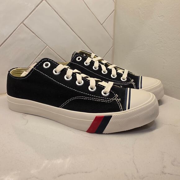Pro-Keds Royal Lo Black Canvas Sneakers Men’s 8 Classic Retro Low Top New in Box - Picture 1 of 8
